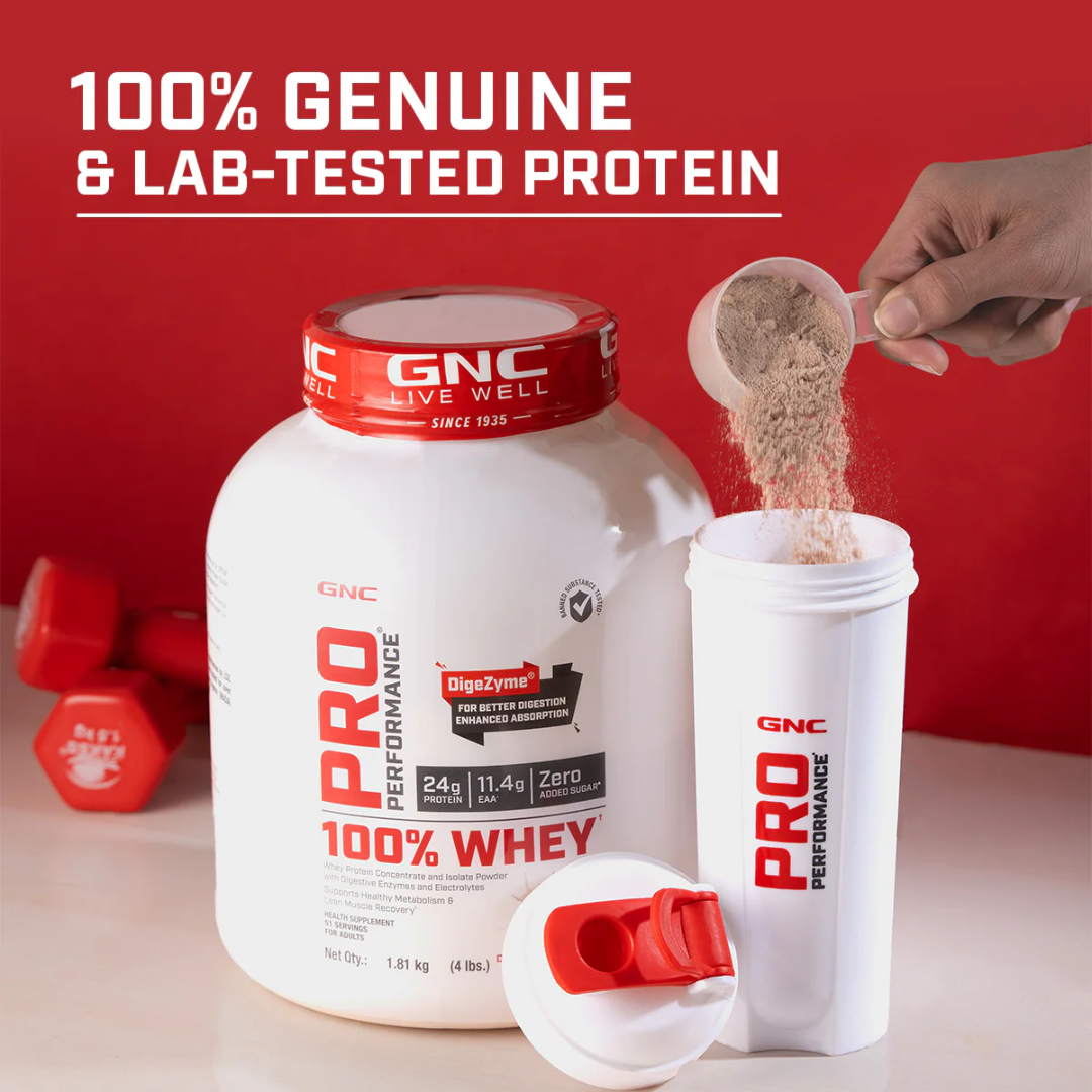 GNC Pro Performance 100% Whey Protein Powder
