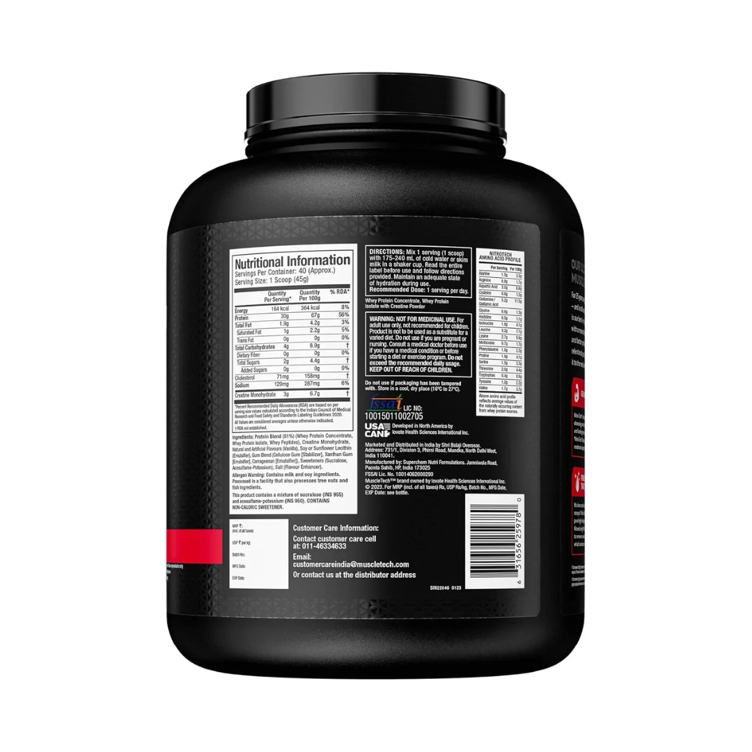 Muscletech Nitrotech Whey Protein