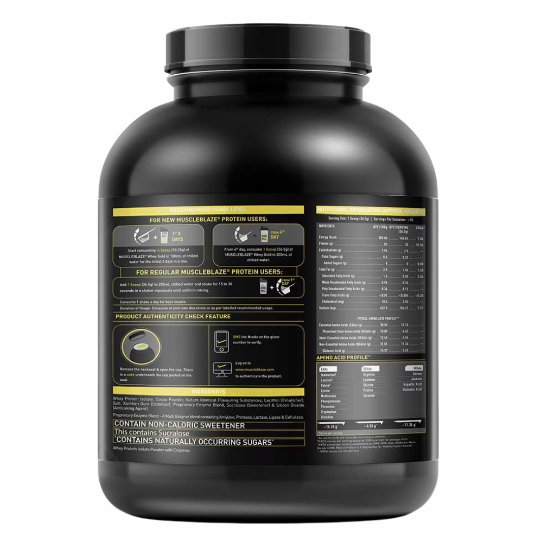 (MB) MuscleBlaze Whey Gold 100% Whey Protein Isolate