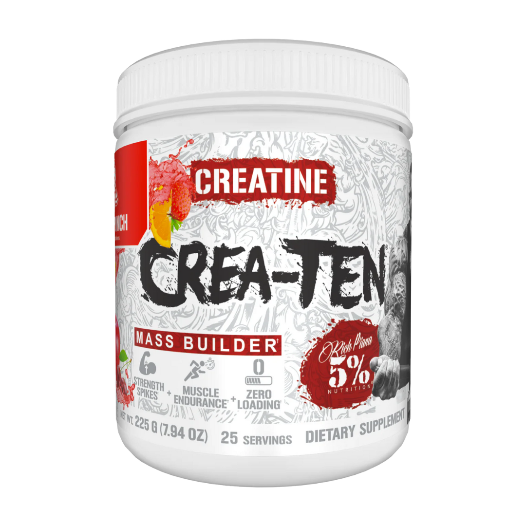 Supplement container labeled 'Crea-Ten' on a white background