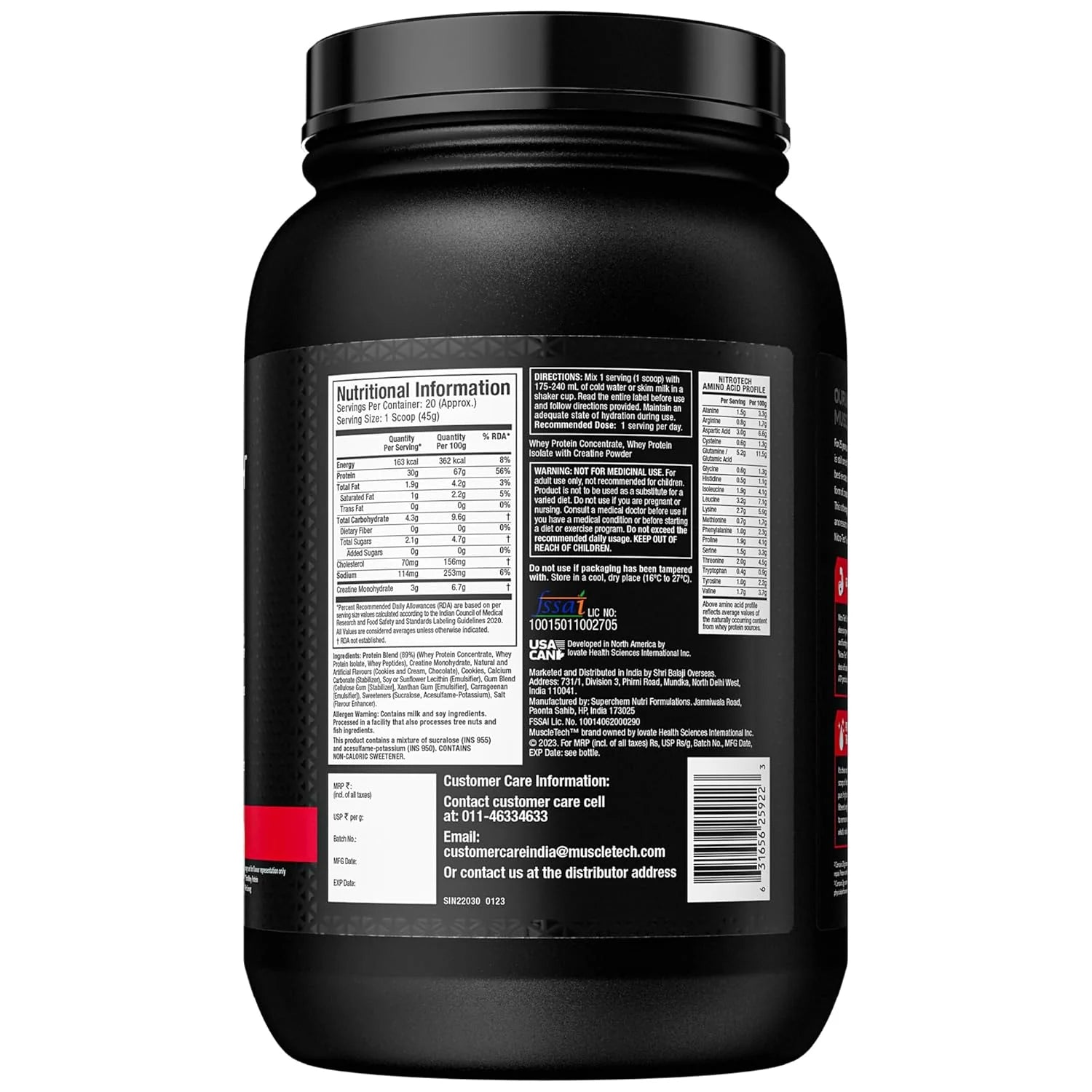 Muscletech Nitrotech Whey Protein