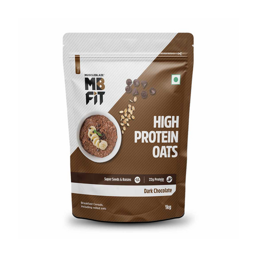 MuscleBlaze High Protein Oats, 1 kg, Dark Chocolate