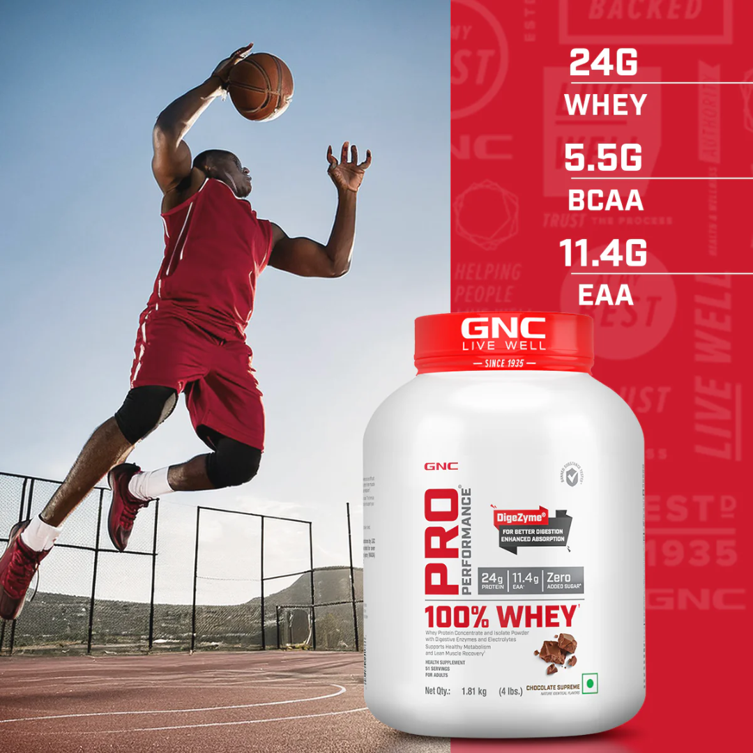 GNC Pro Performance 100% Whey Protein Powder