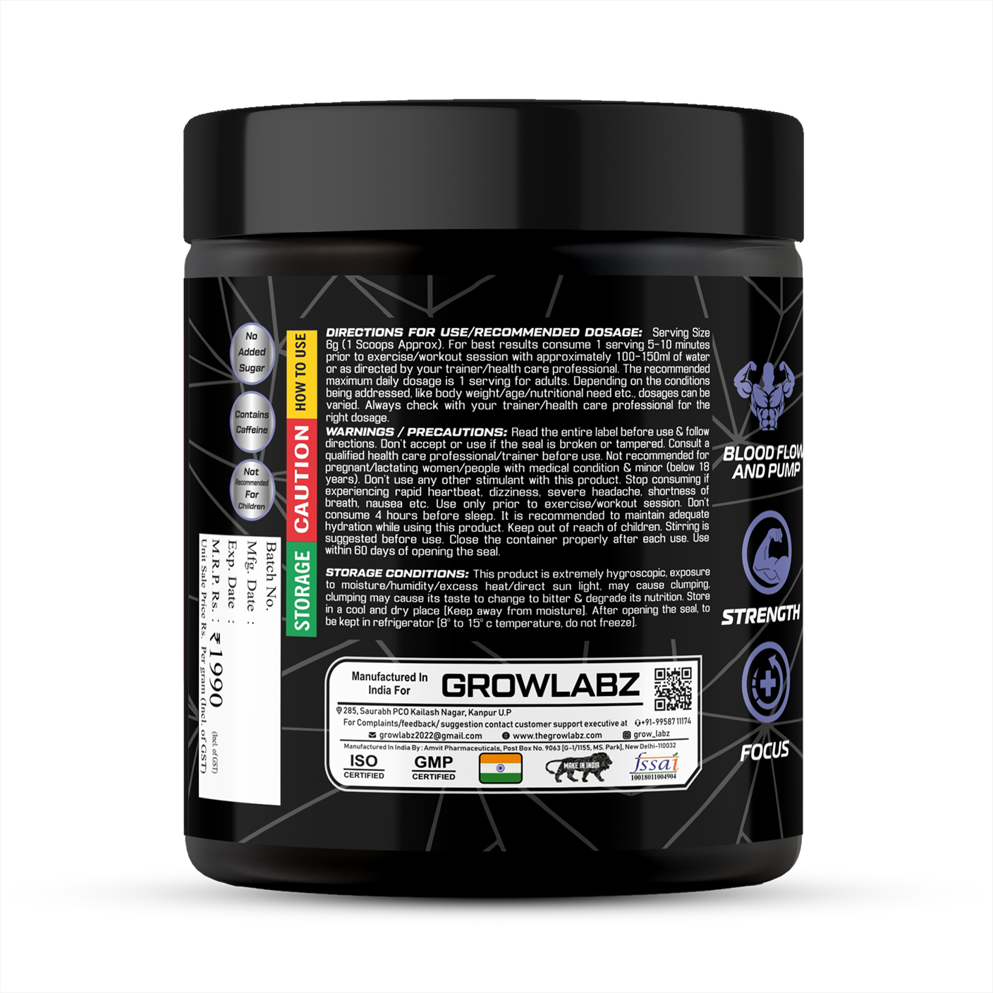 Growlabz Angryman Pre-Workout (Extreme Potency)