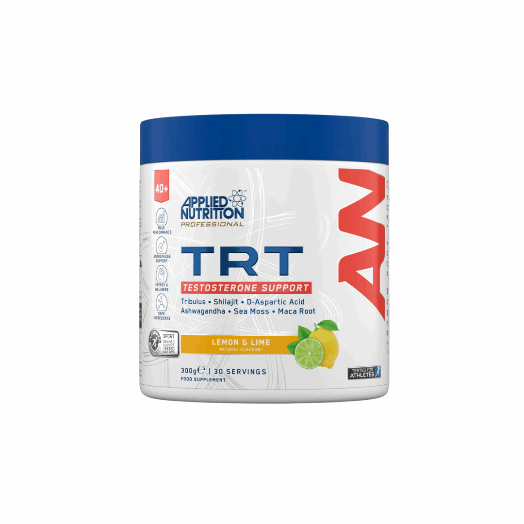 Applied Nutrition TRT Testosterone Support supplement container on a white background
