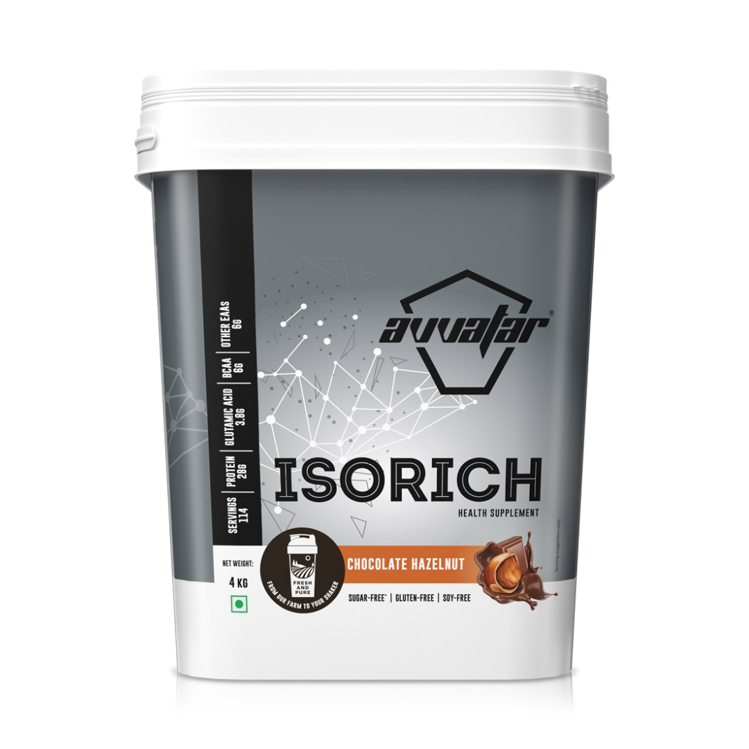 Avvalar Isorich health supplement container on a white background