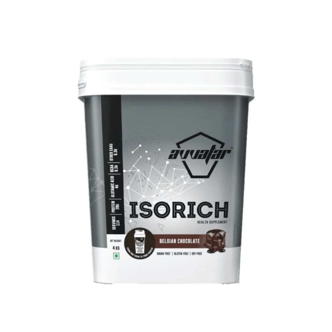 Avvalar Isorich health supplement container on a white background