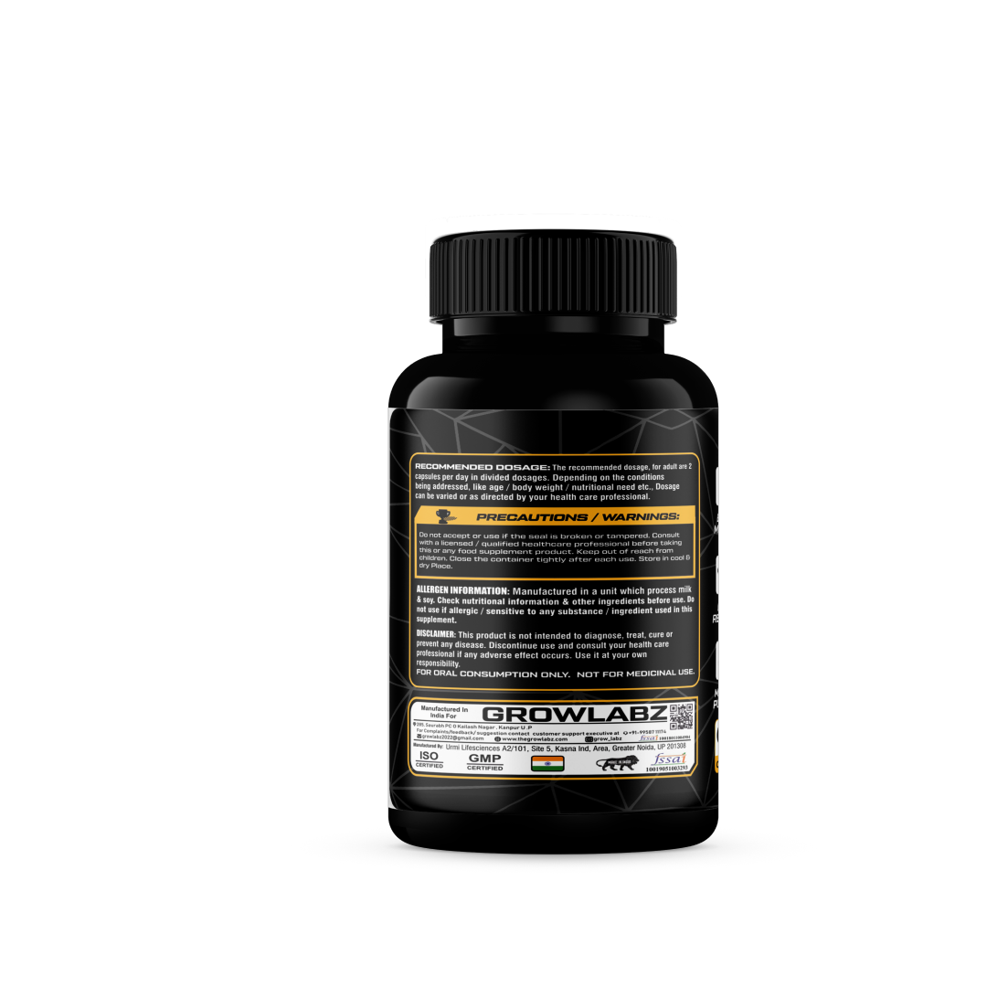Growlabz Badman Gainz (Ultimate Size Gaining Formula) 90 Capsules
