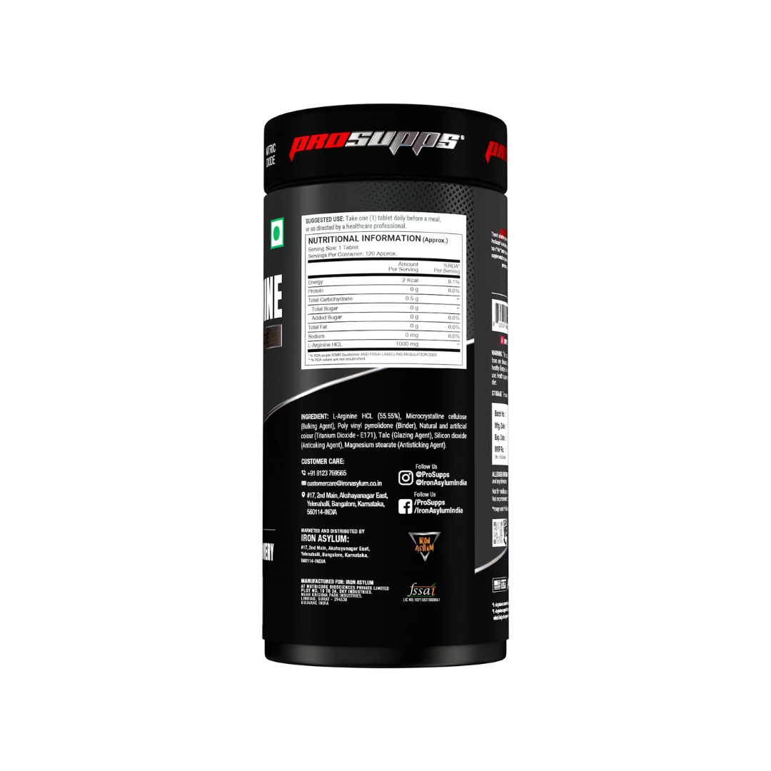 Black supplement container with ProSupps branding on a white background