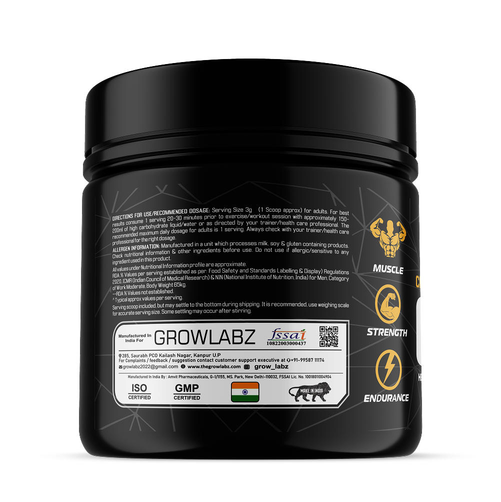 Growlabz Crea-Grow 100% Pure Creatine