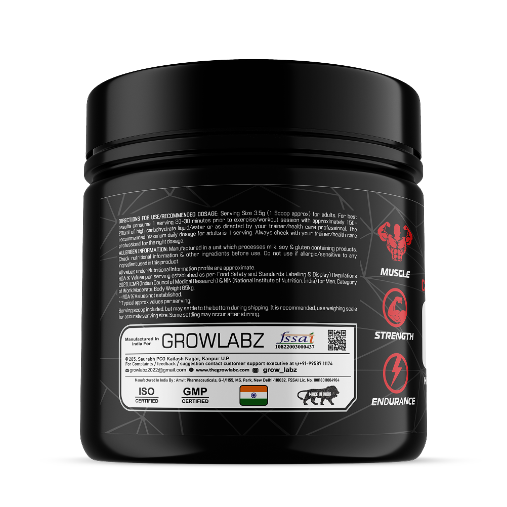 Growlabz Crea-Grow 100% Pure Creatine