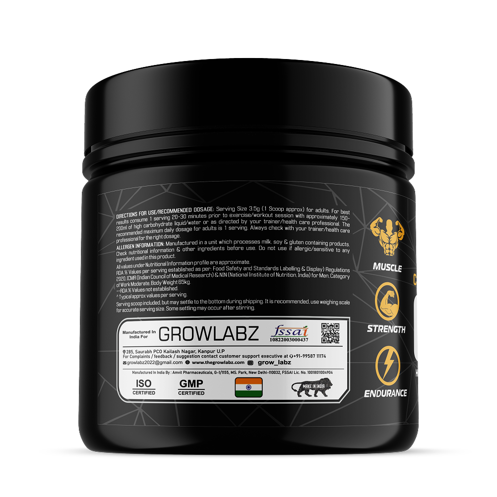 Growlabz Crea-Grow 100% Pure Creatine