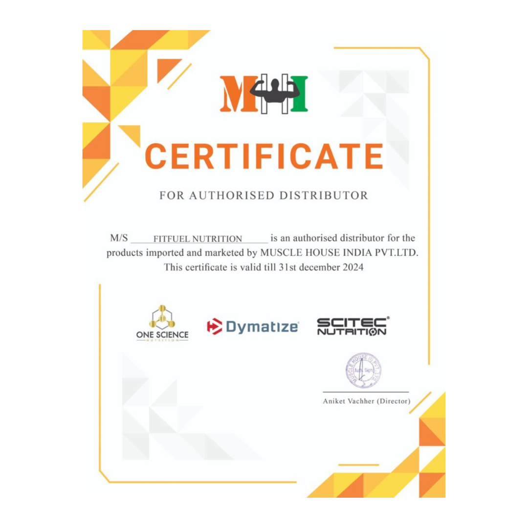 Certificate for authorised distributor with brand logos on a white background