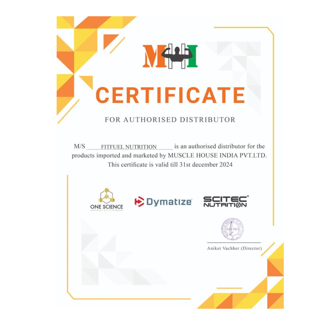 Certificate for authorized distributor with brand logos on a white background