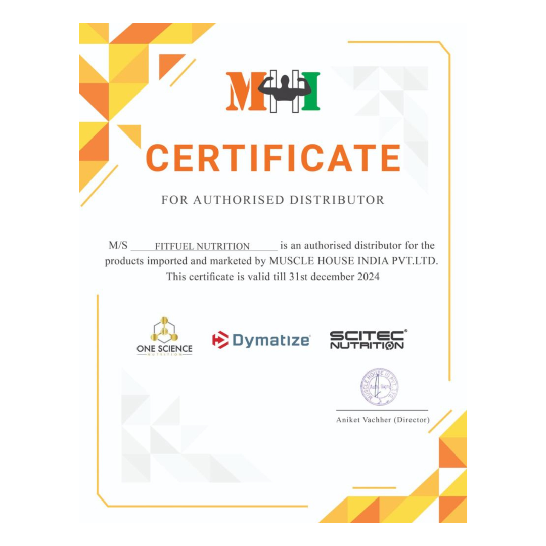 Certificate for authorized distributor with geometric design and brand logos on a white background