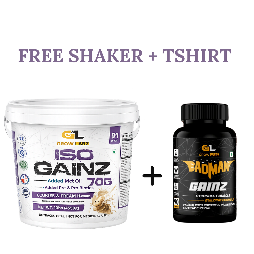 Growlabz ISOGAINZ + Badman Gainz | Best Lean Muscle Gaining STACK |