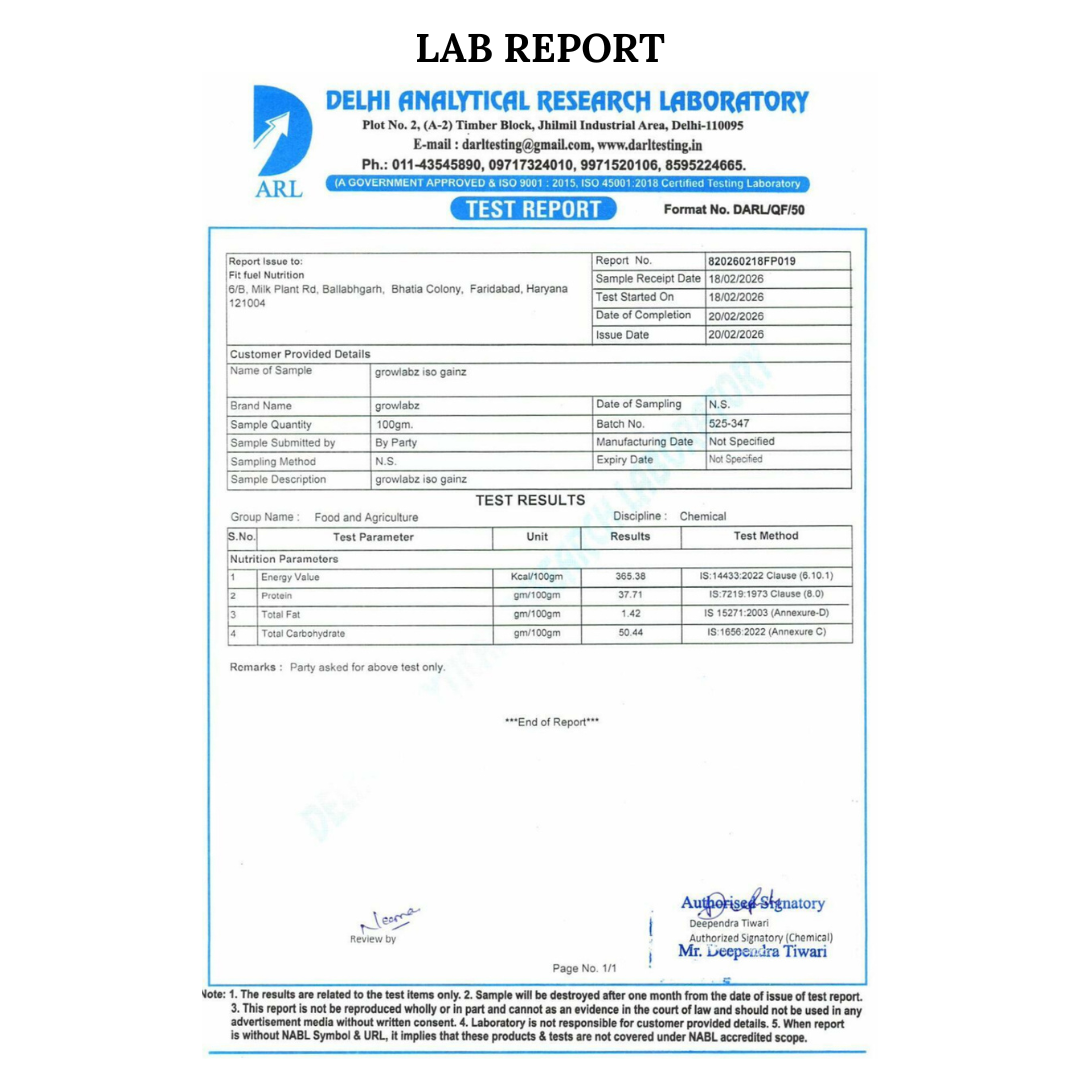 Growlabz ISOGAINZ + The Boss Gainz | Powerfull Lean Muscle Gaining STACK |