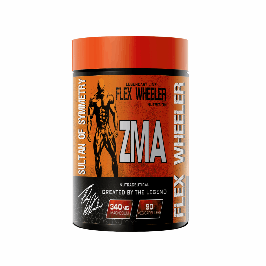 Flex Wheeler Nutrition ZMA supplement packaging on a white background