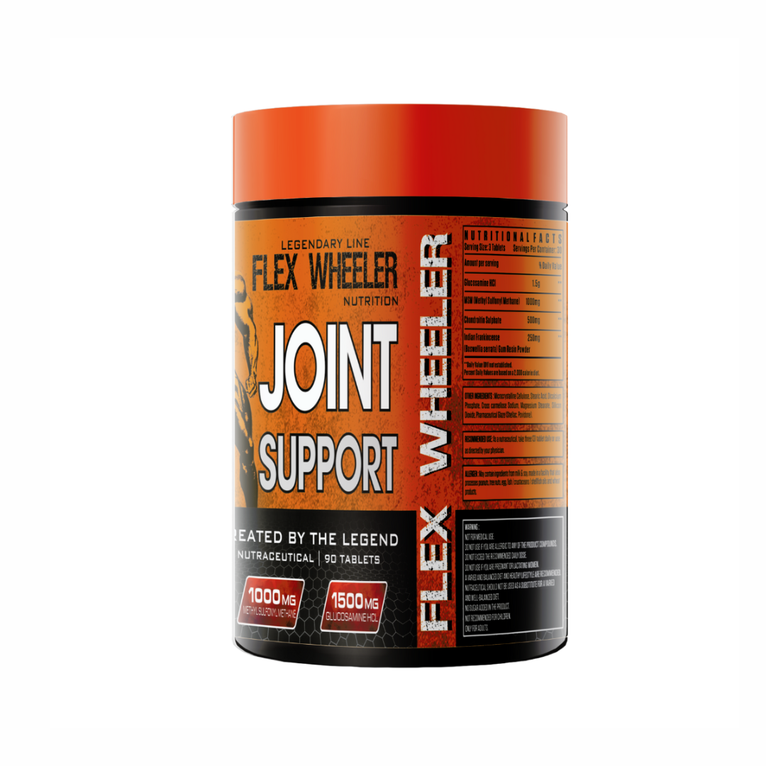 Flex Wheeler Joint Support supplement packaging on a white background