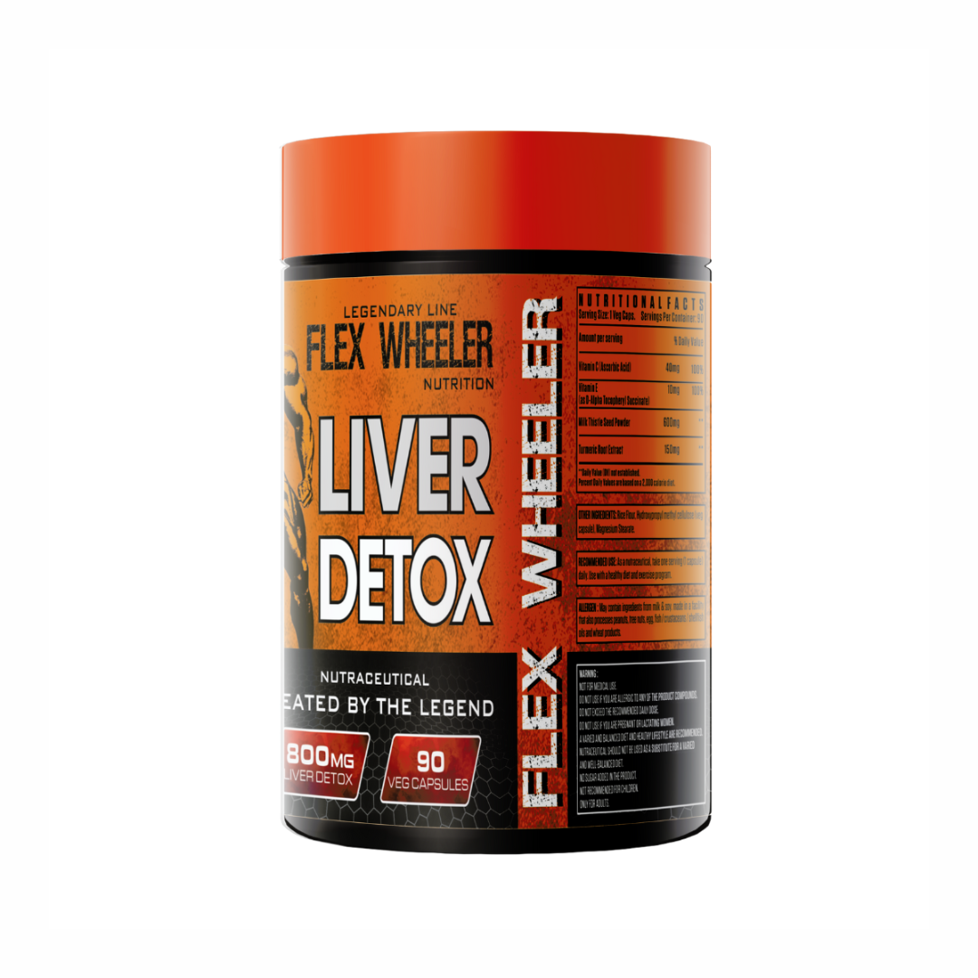 Flex Wheeler Liver Detox supplement container on a white background