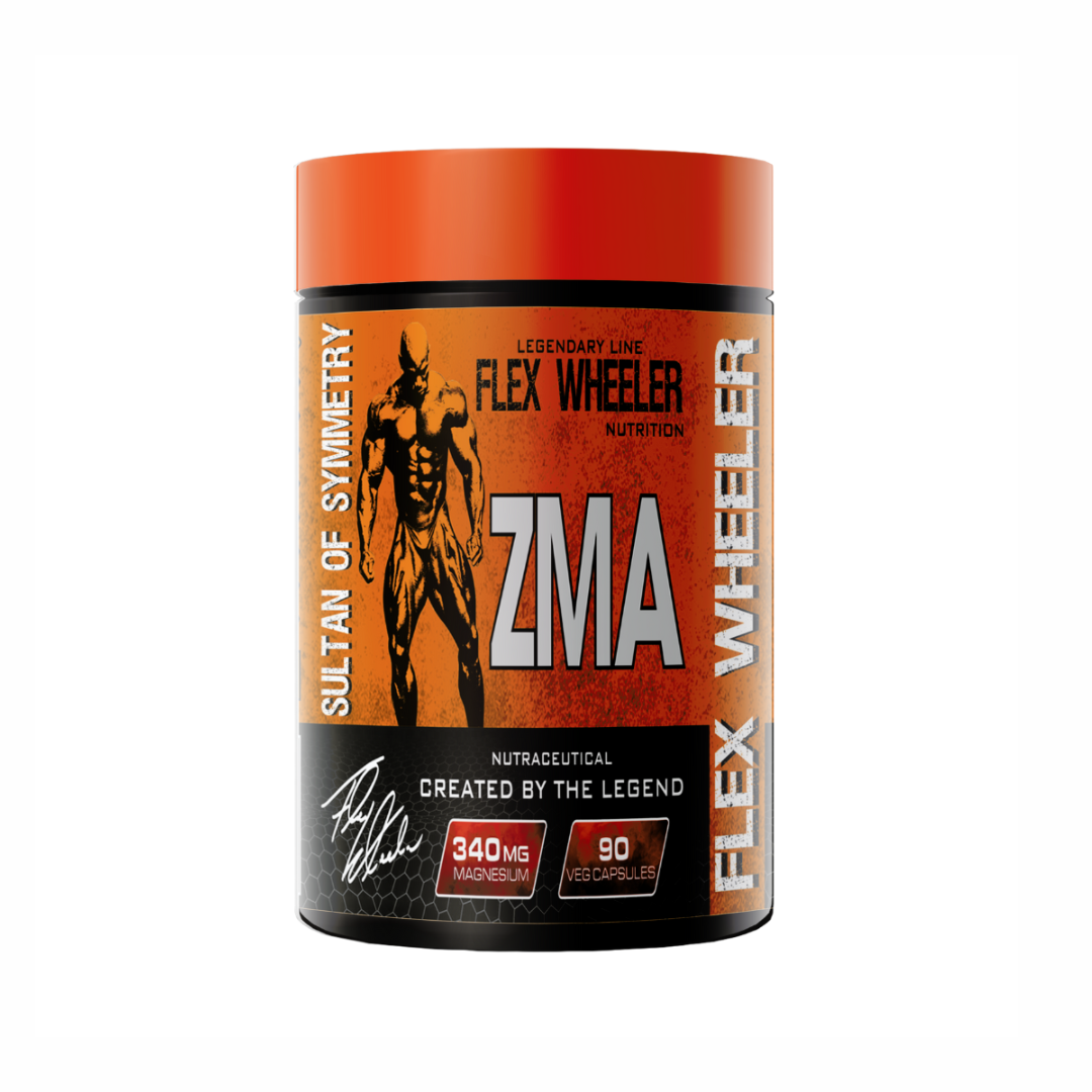 Flex Wheeler Nutrition ZMA supplement packaging on a white background
