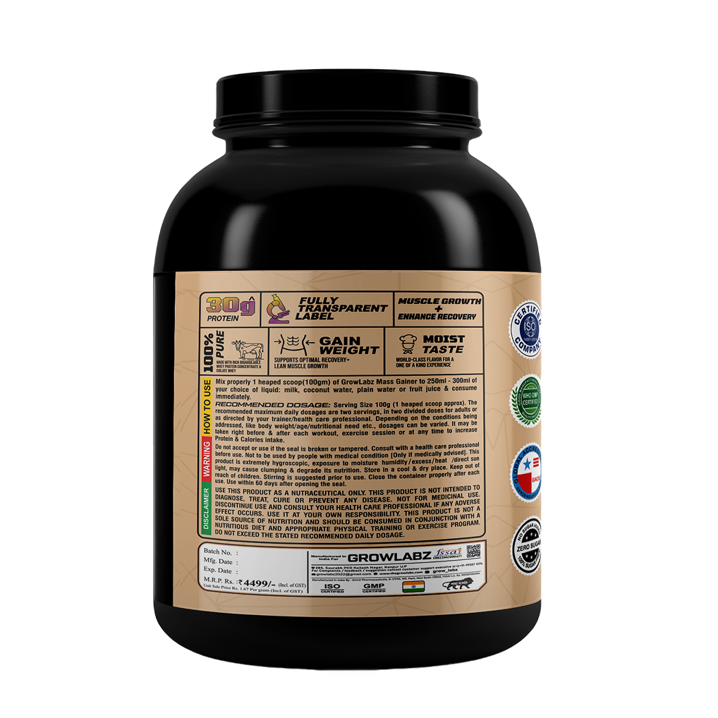 Growlabz Mass Gainer With Creatine | Best Mass Gainer |