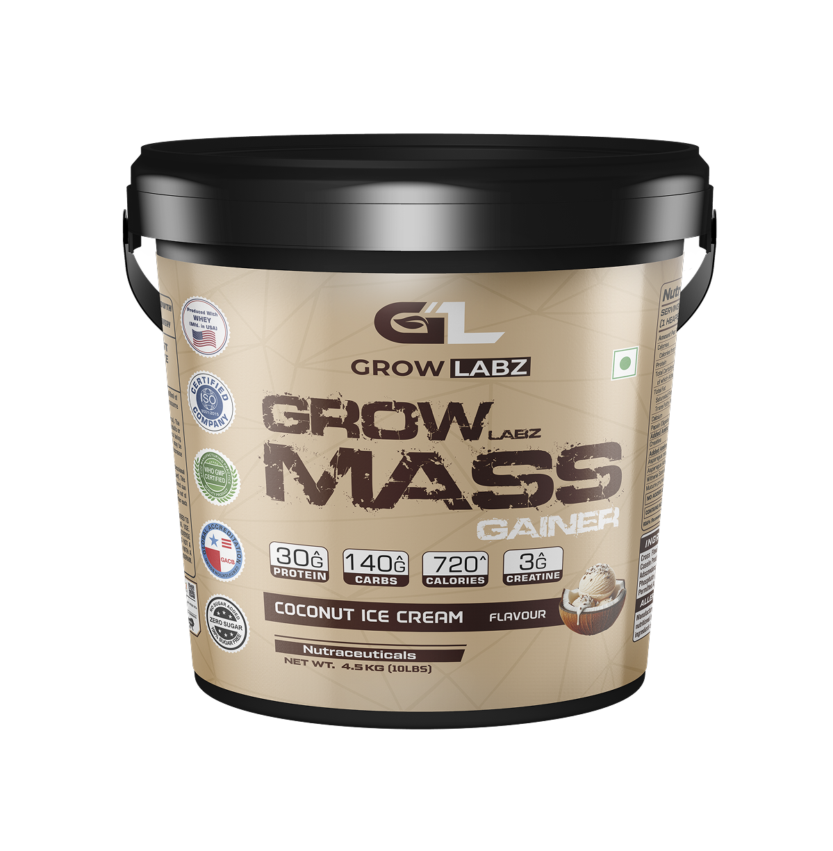 Growlabz Mass Gainer With Creatine10LB | Best Mass Gainer |