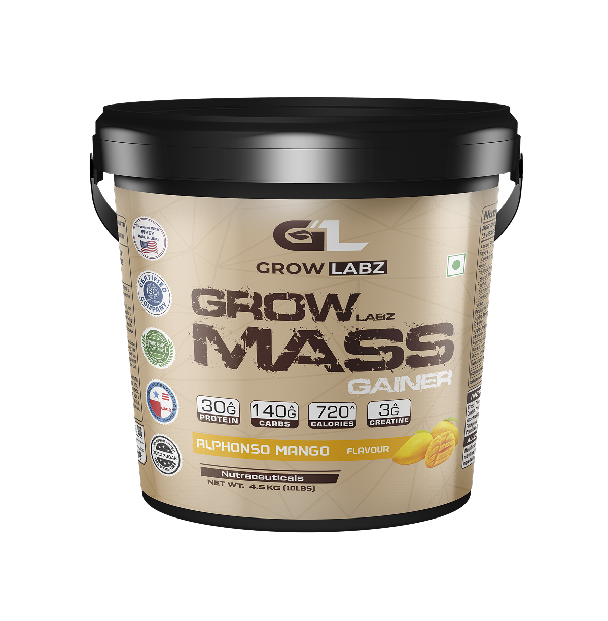 Growlabz Mass Gainer With Creatine10LB | Best Mass Gainer |