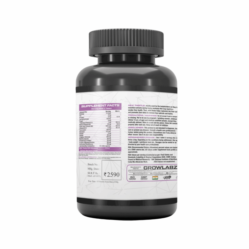 Supplement bottle labeled 'Gut Grow' by Grow Labz on a white background