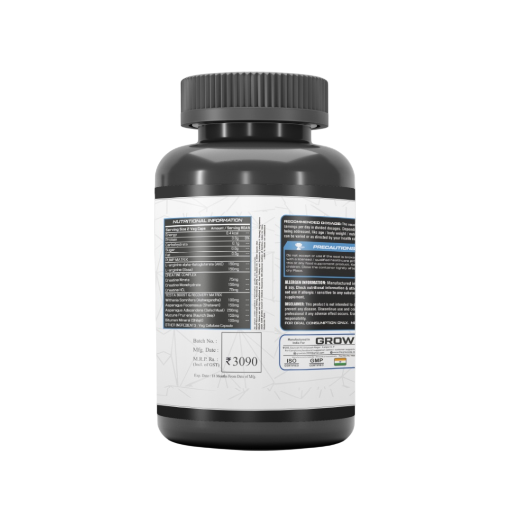 Supplement bottle labeled 'Grow Drool' by Grow Labz on a white background