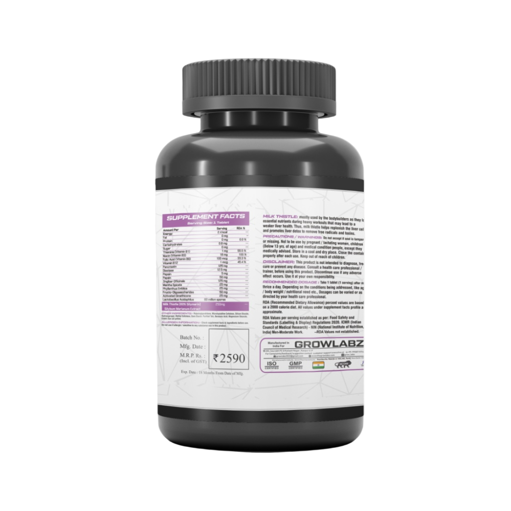 Supplement bottle labeled 'Gut Grow' by Grow Labz on a white background
