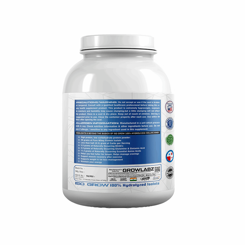 White supplement container with label on a white background