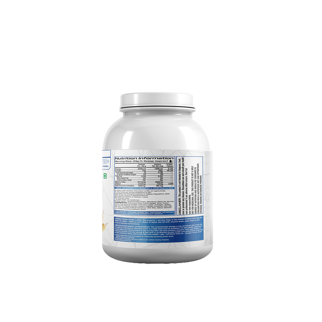 Growlabz ISO Grow Whey Protein 100% Isolate 2KG + Growlabz Badman Cutz 90 Caps Combo