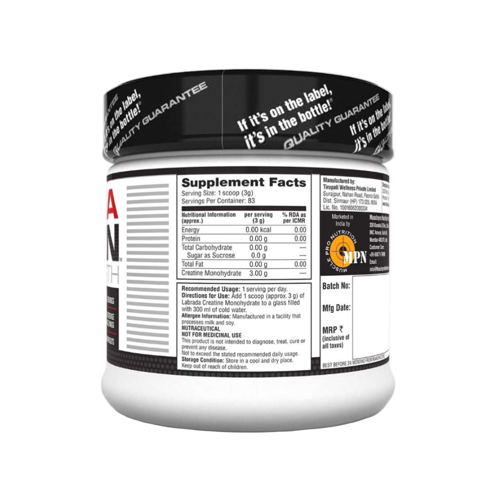 Labrada Crea Lean Strength supplement container on a white background