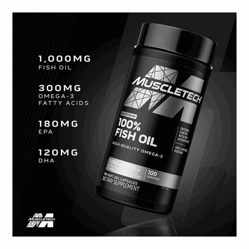MuscleTech Platinum 100% Fish Oil – 100 Softgels secondary image