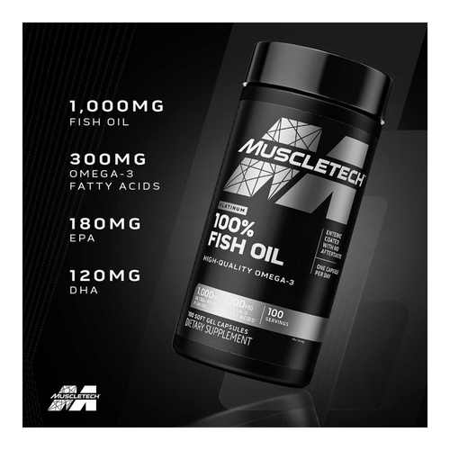 MuscleTech Platinum 100% Fish Oil – 100 Softgels secondary image