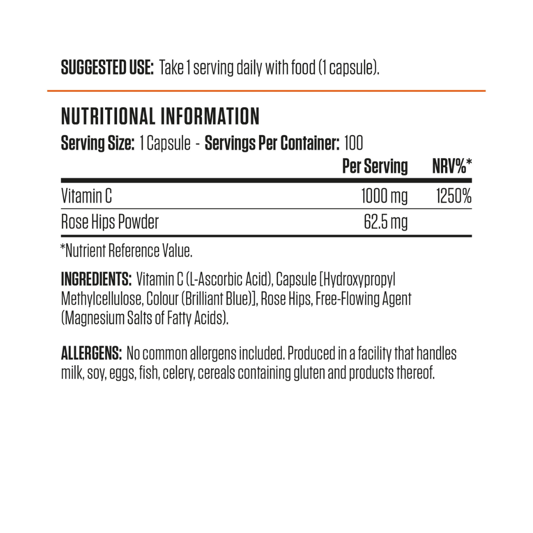 Applied Nutrition Vitamin C 1000 supplement bottle on a white background