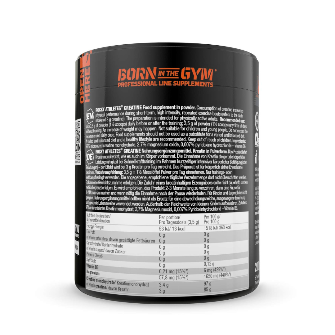 Olimp Rocky Athletes Creatine supplement container on a white background