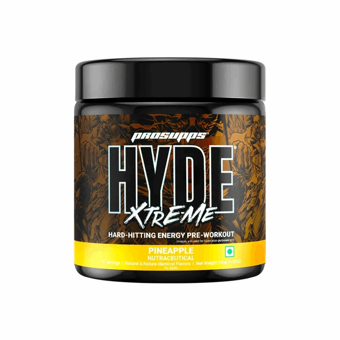 ProSupps Hyde Xtreme pre-workout supplement container on a white background