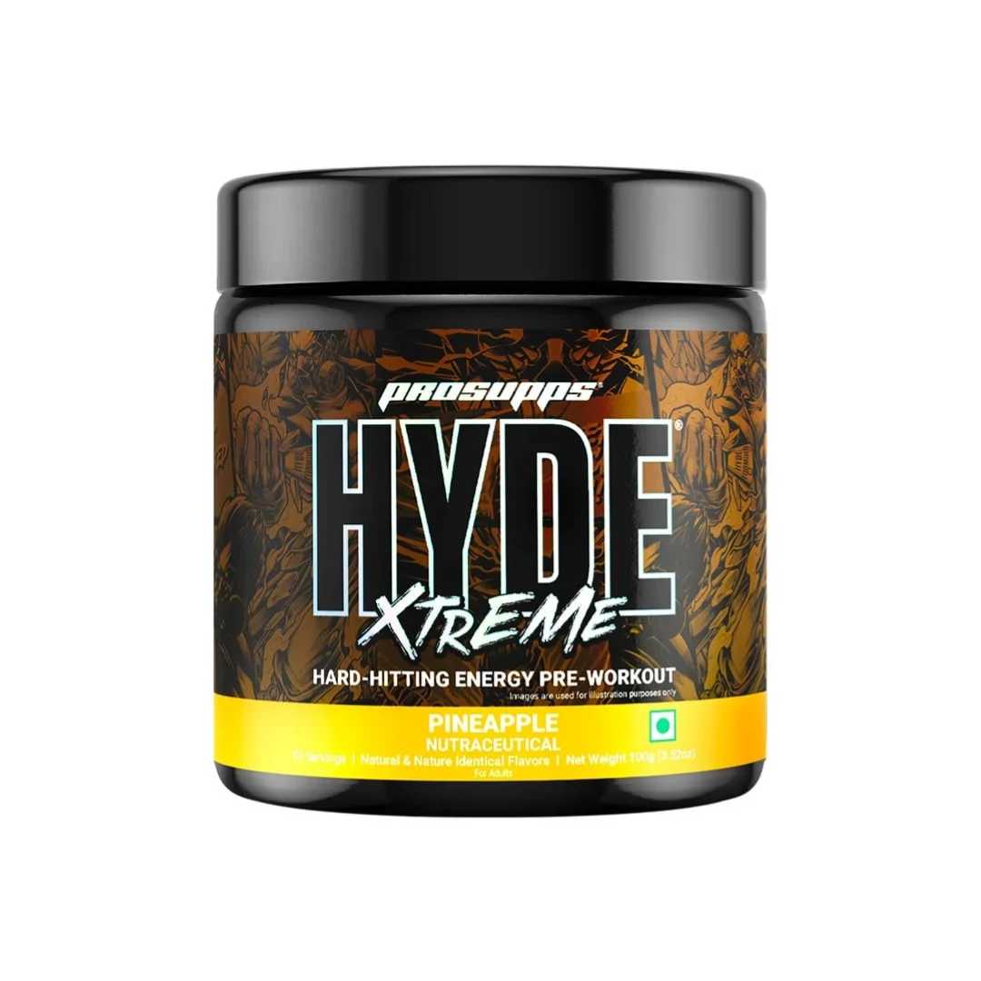 ProSupps Hyde Xtreme pre-workout supplement container on a white background