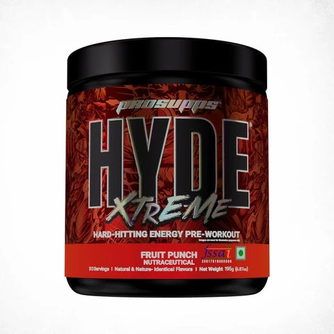 ProSupps Hyde Xtreme pre-workout supplement container on a white background