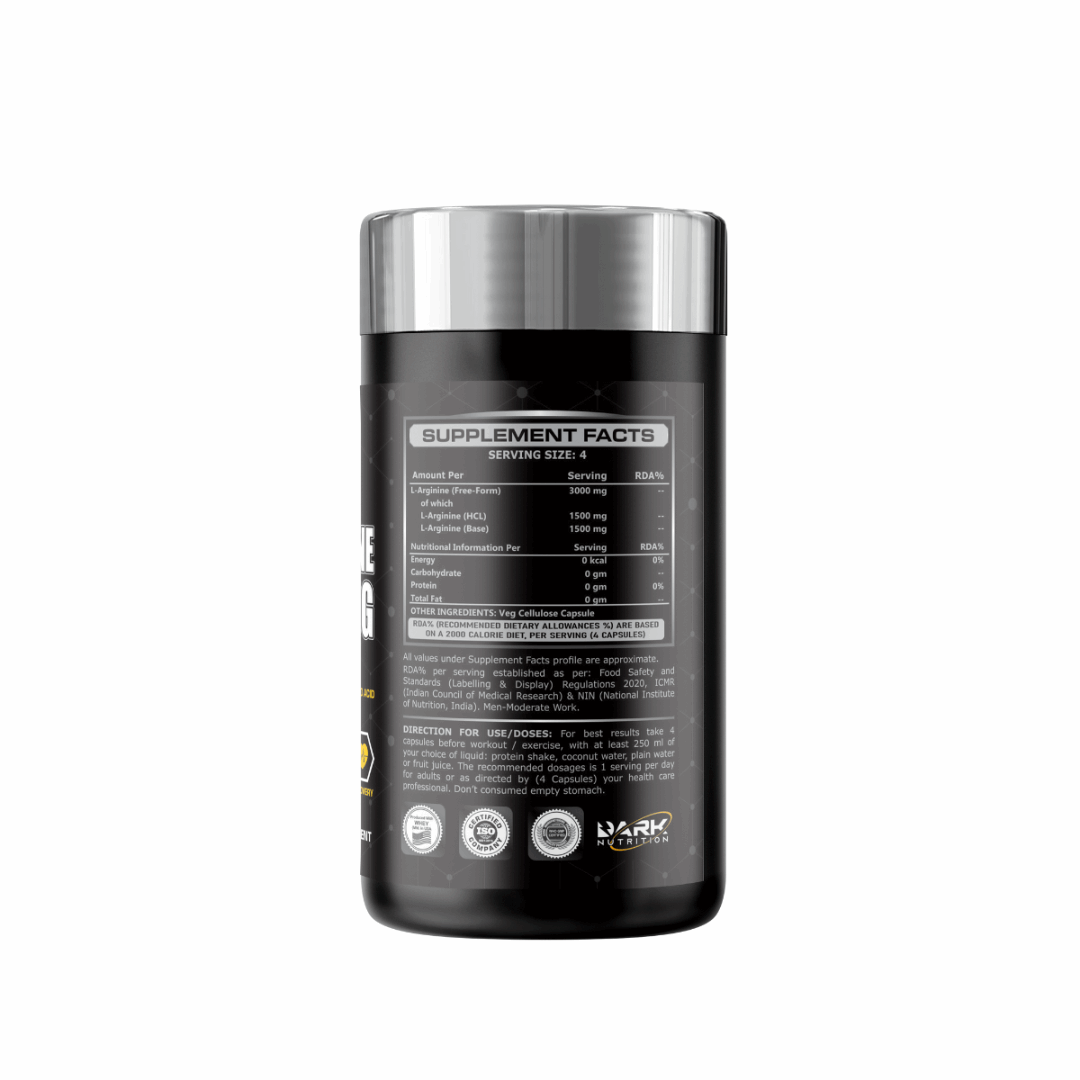 Supplement container with label on a white background