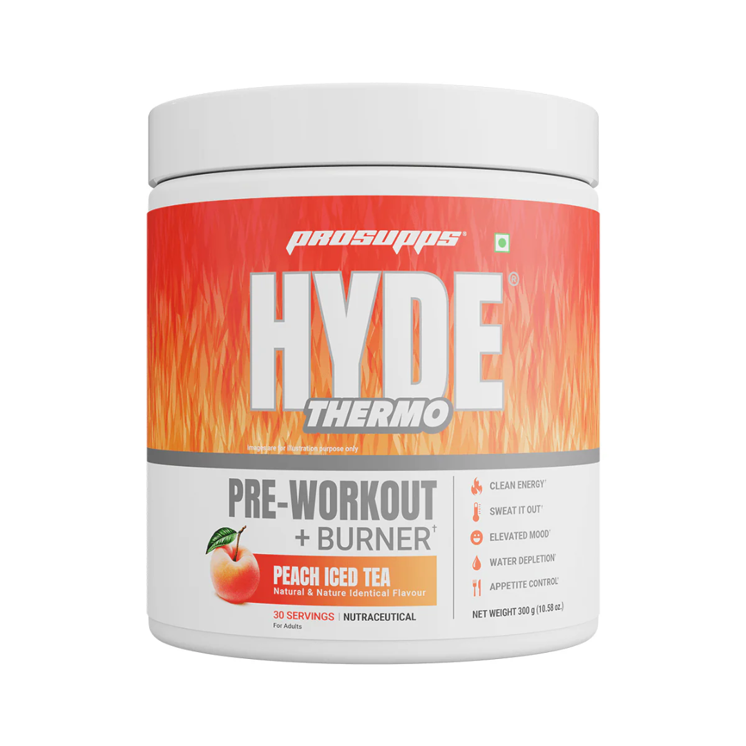 ProSupps Hyde Thermo pre-workout and burner supplement container on a white background