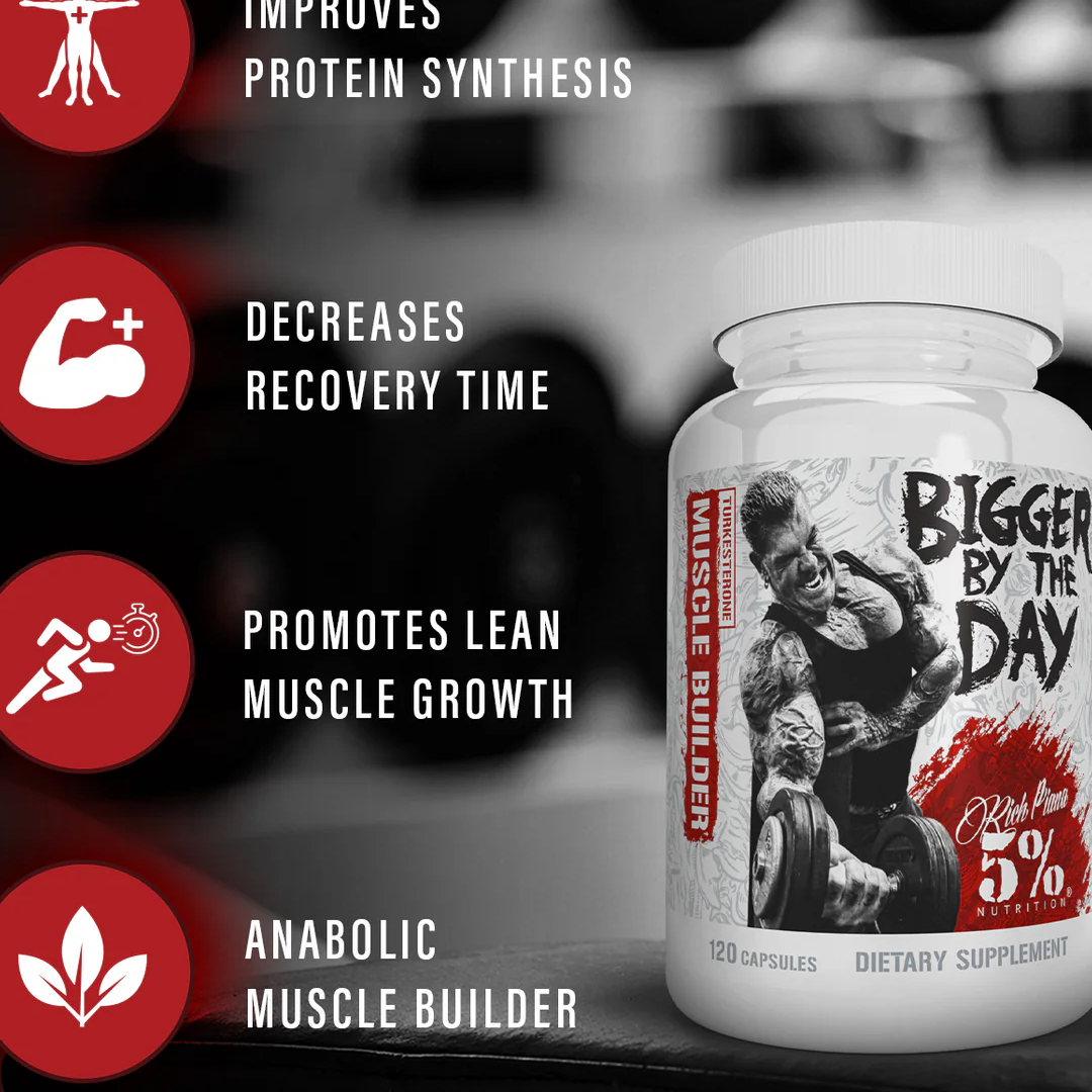 5% Nutrition Rich Piana Bigger By The Day Muscle Builder with Turkesterone
