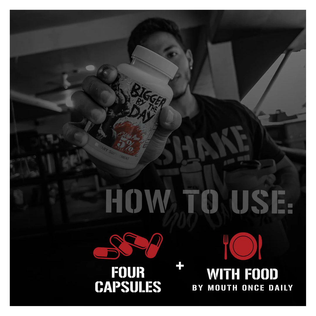 5% Nutrition Rich Piana Bigger By The Day Muscle Builder with Turkesterone