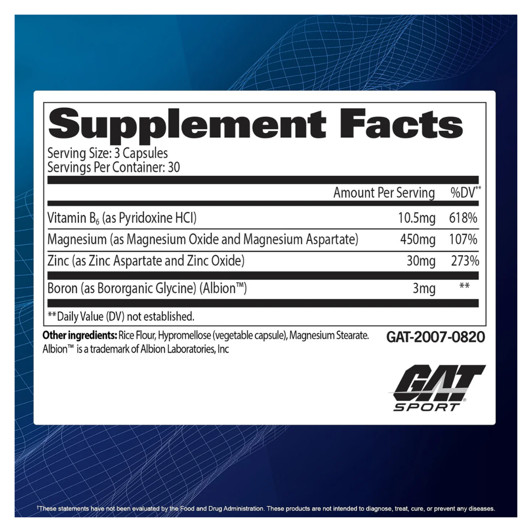 GAT Sports ZMAG-T Zinc, Magnesium, B6 + Boron