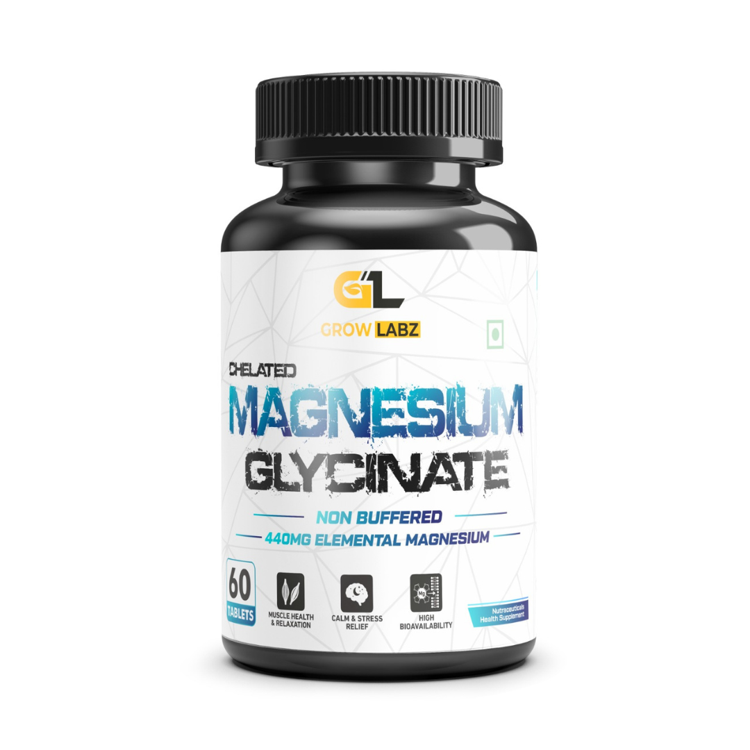 Growlabz Non Buffered Chelated Magnesium Glycinate - 2000MG