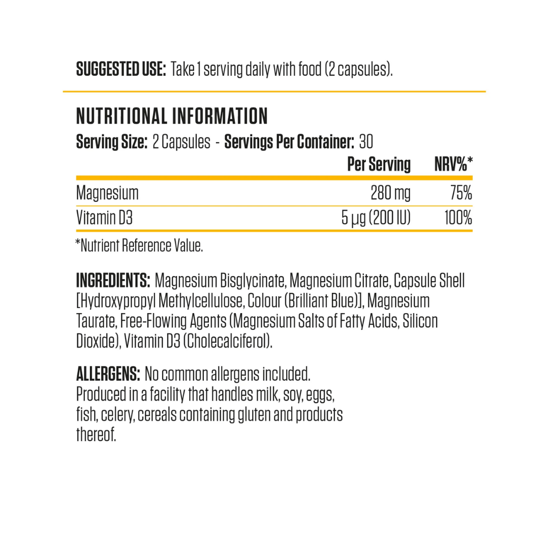 Applied Nutrition Magnesium & Vitamin D3 Capsules