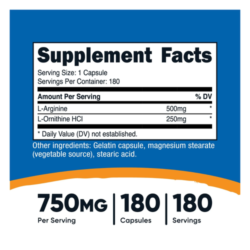 Nutricost L-Arginine L-Ornithine secondary image