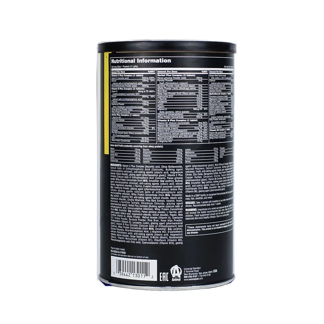 Universal Nutrition Animal Pak, 44 Packets